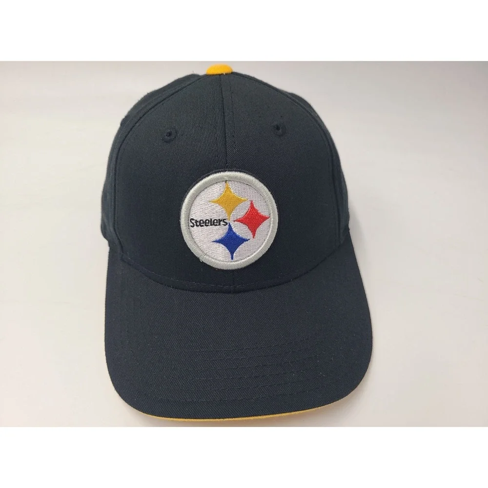 Youth Pittsburgh Steelers NFL Team Apparel Adjustable Hat Cap Cotton‎ Boys Black